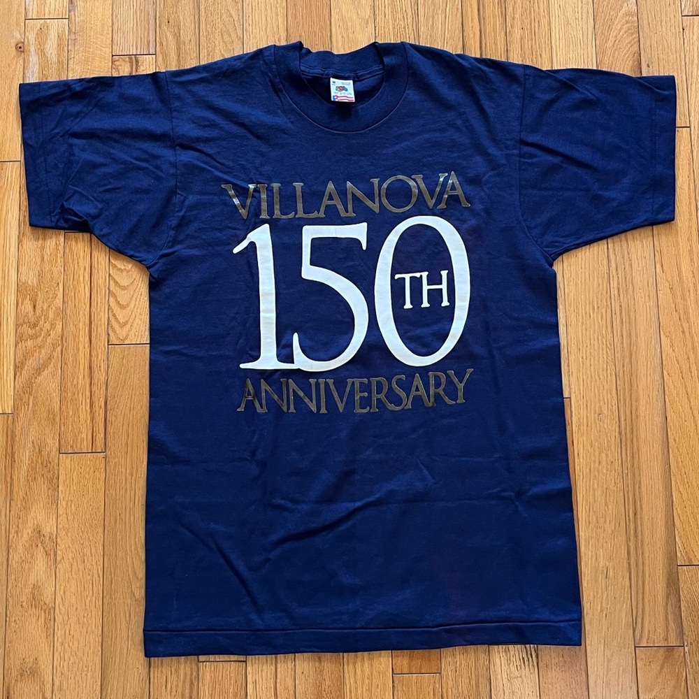 VTG 1992 Villanova 150th Anniversary T-Shirt Fruit of the Loom Single Stitch USA